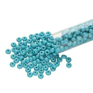 Czech Glass 8/0 Round Opaque Blue Turquoise 20g