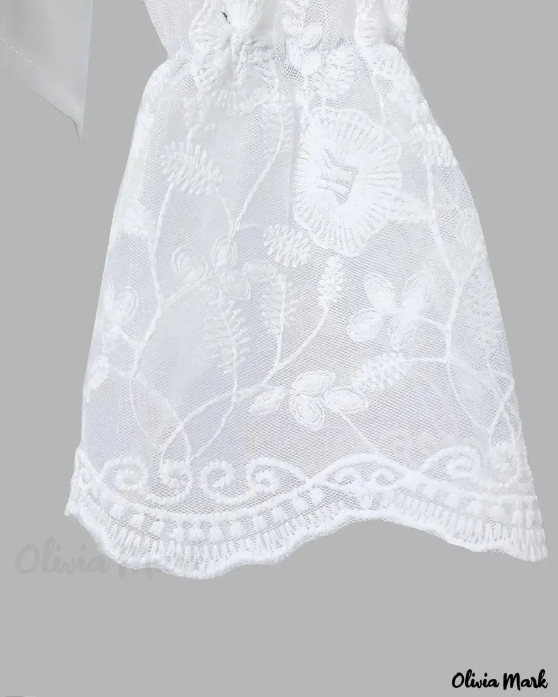 Deanwangkt - Christmas Snowman Print Contrast Lace Long Sleeve Top