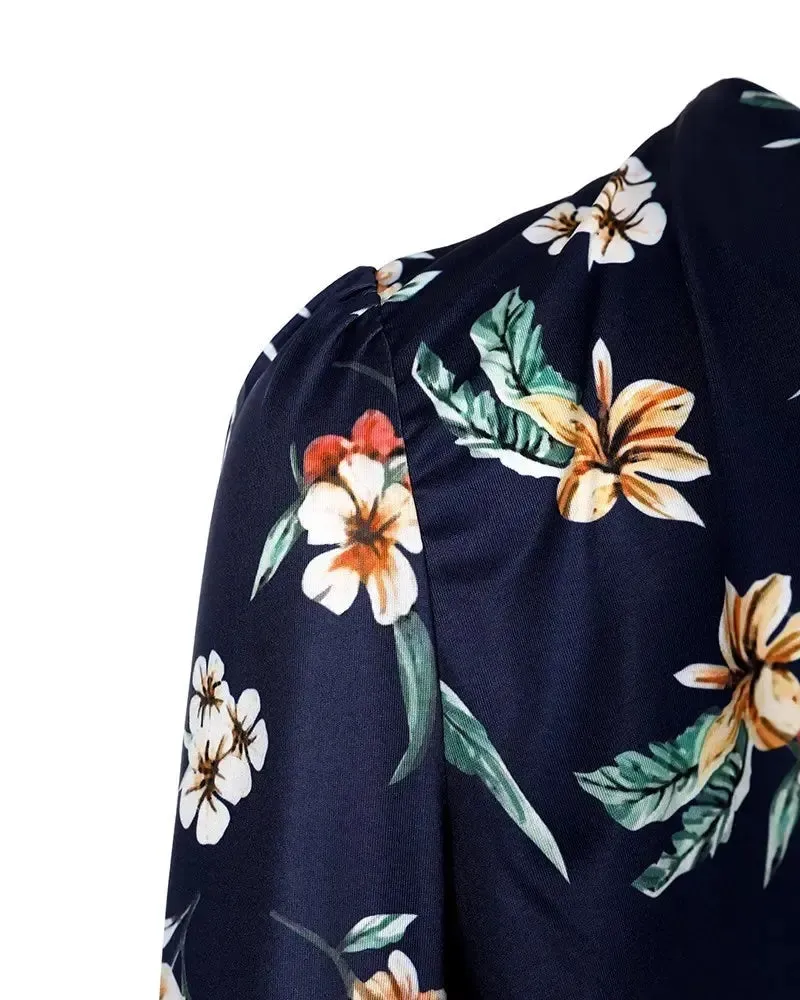 Deanwangkt - Floral Print Puff Sleeve Top