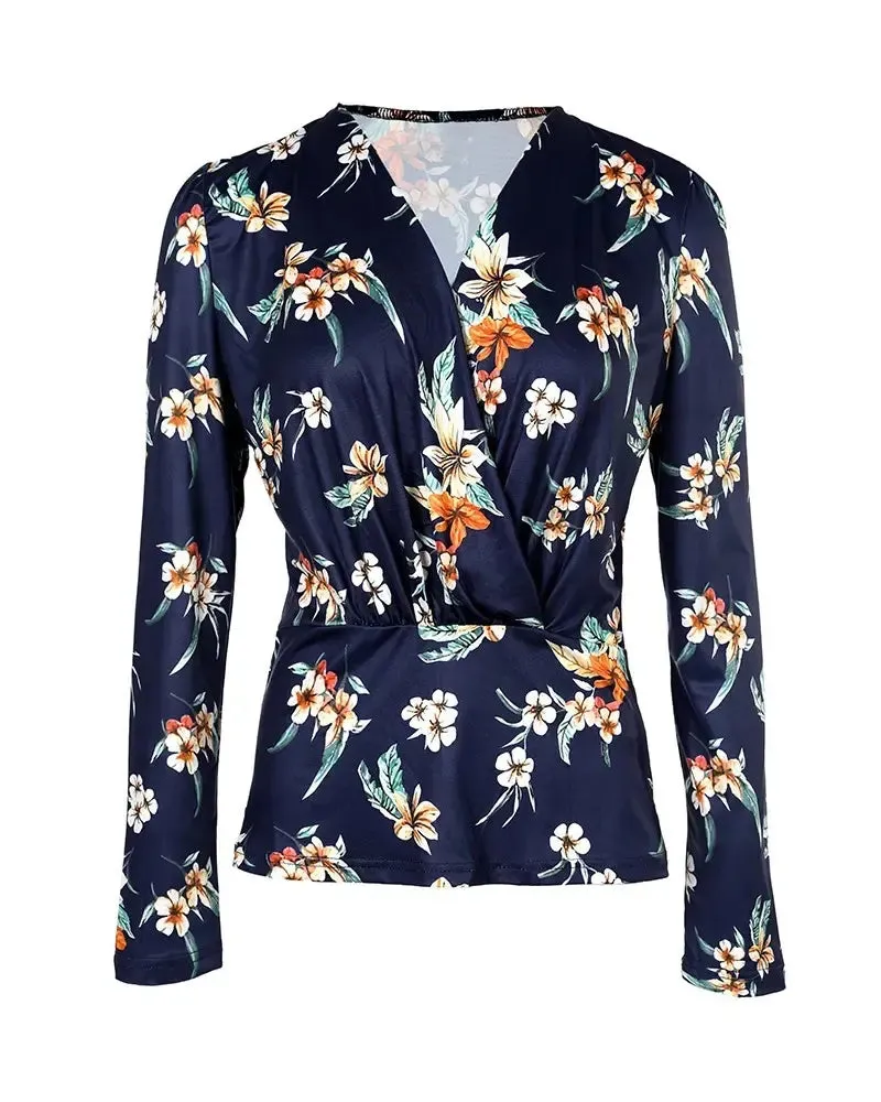 Deanwangkt - Floral Print Puff Sleeve Top