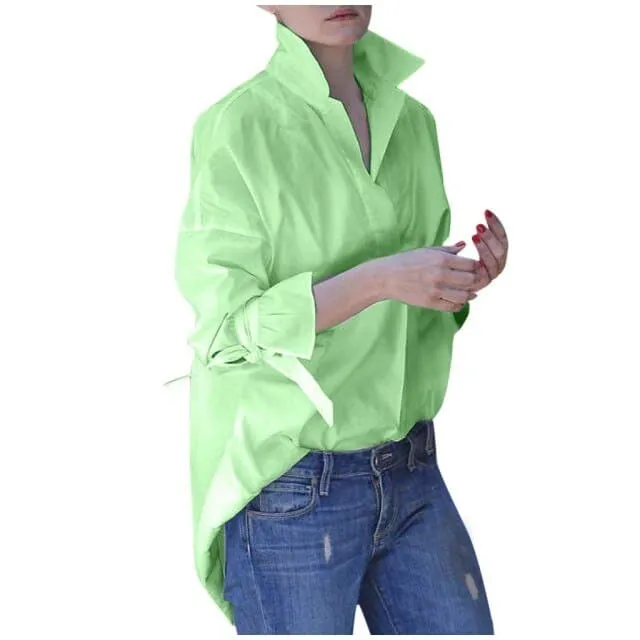 DressBetty - Fashion Women Casual Long Sleeve Lapel Shirts