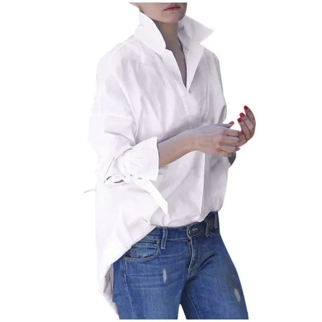 DressBetty - Fashion Women Casual Long Sleeve Lapel Shirts