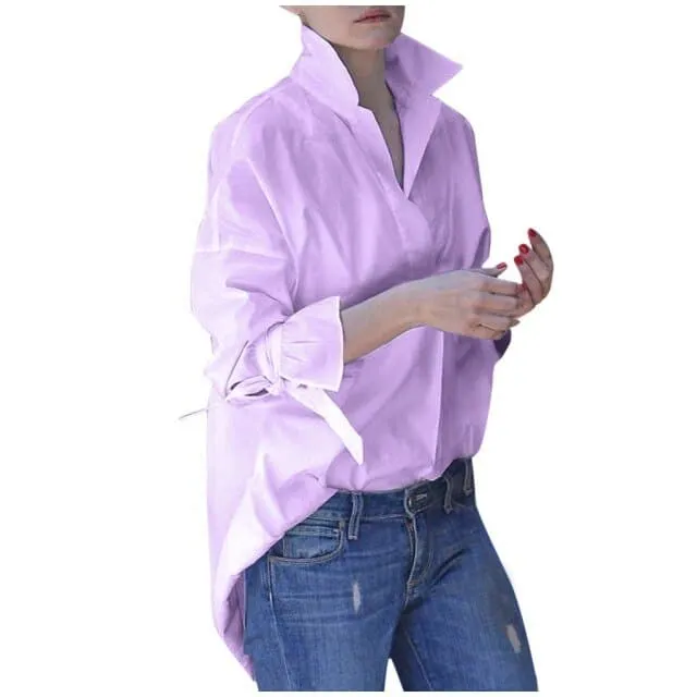 DressBetty - Fashion Women Casual Long Sleeve Lapel Shirts