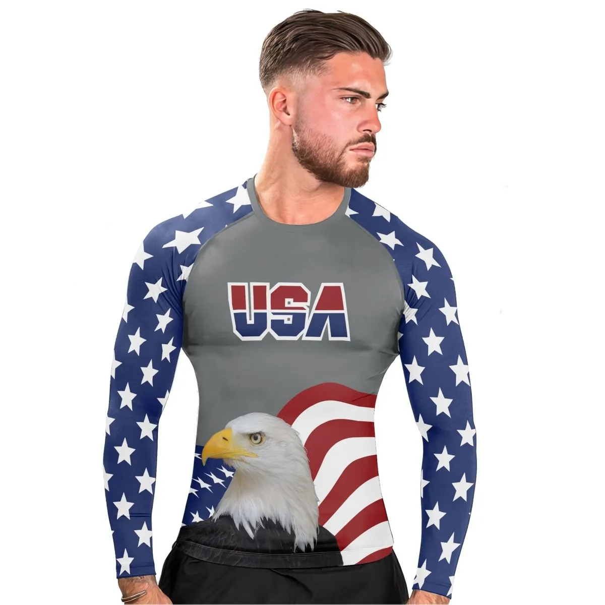 Eagle Symbol Of America Men's Long Sleeve Rash Guard