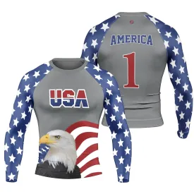 Eagle Symbol Of America Men's Long Sleeve Rash Guard