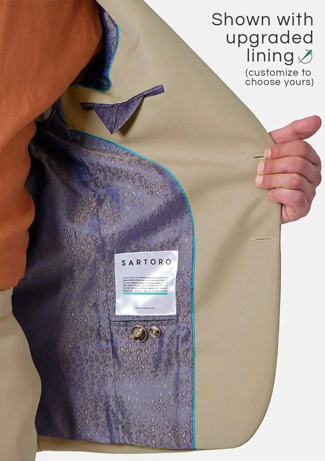 Ellis Dune Beige Cotton Suit