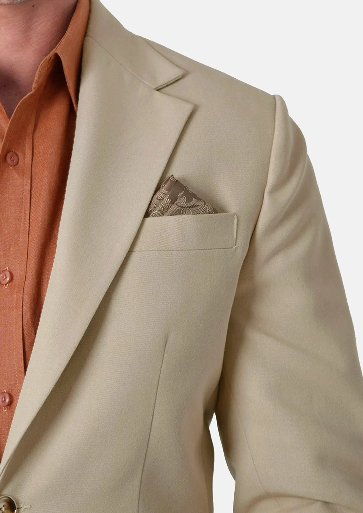 Ellis Dune Beige Cotton Suit