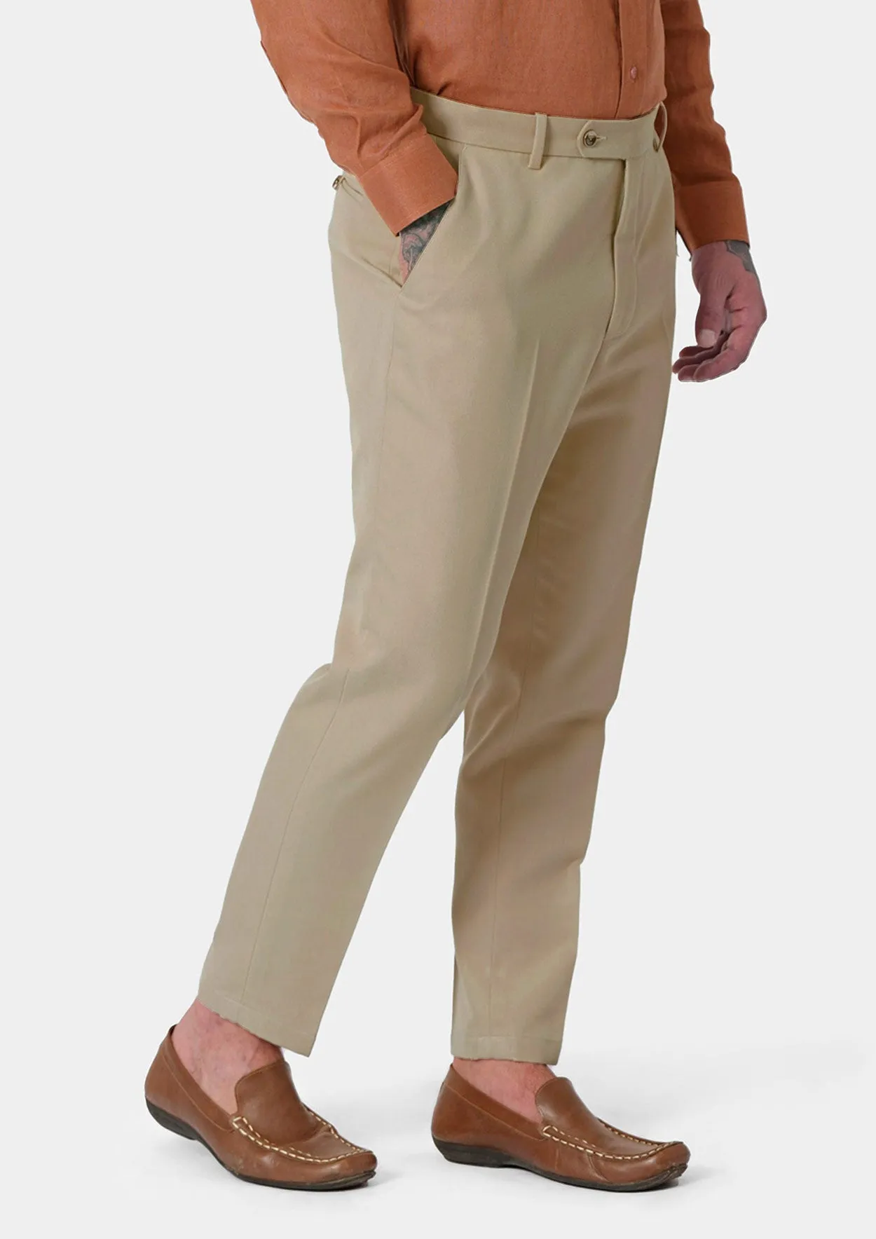 Ellis Dune Beige Cotton Suit