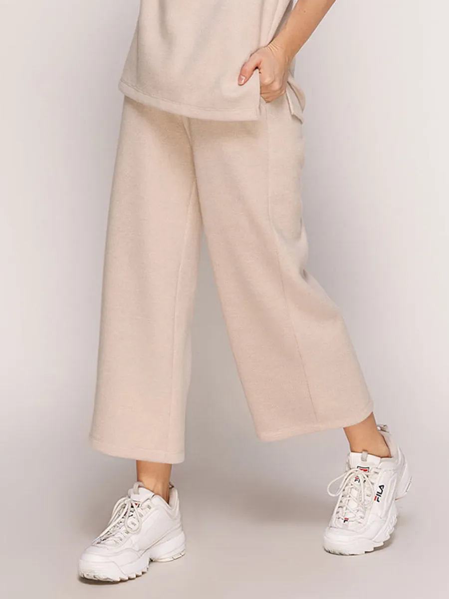 Fashion Casual Round Neck Long Sleeve Knitted Two-Piece Suit