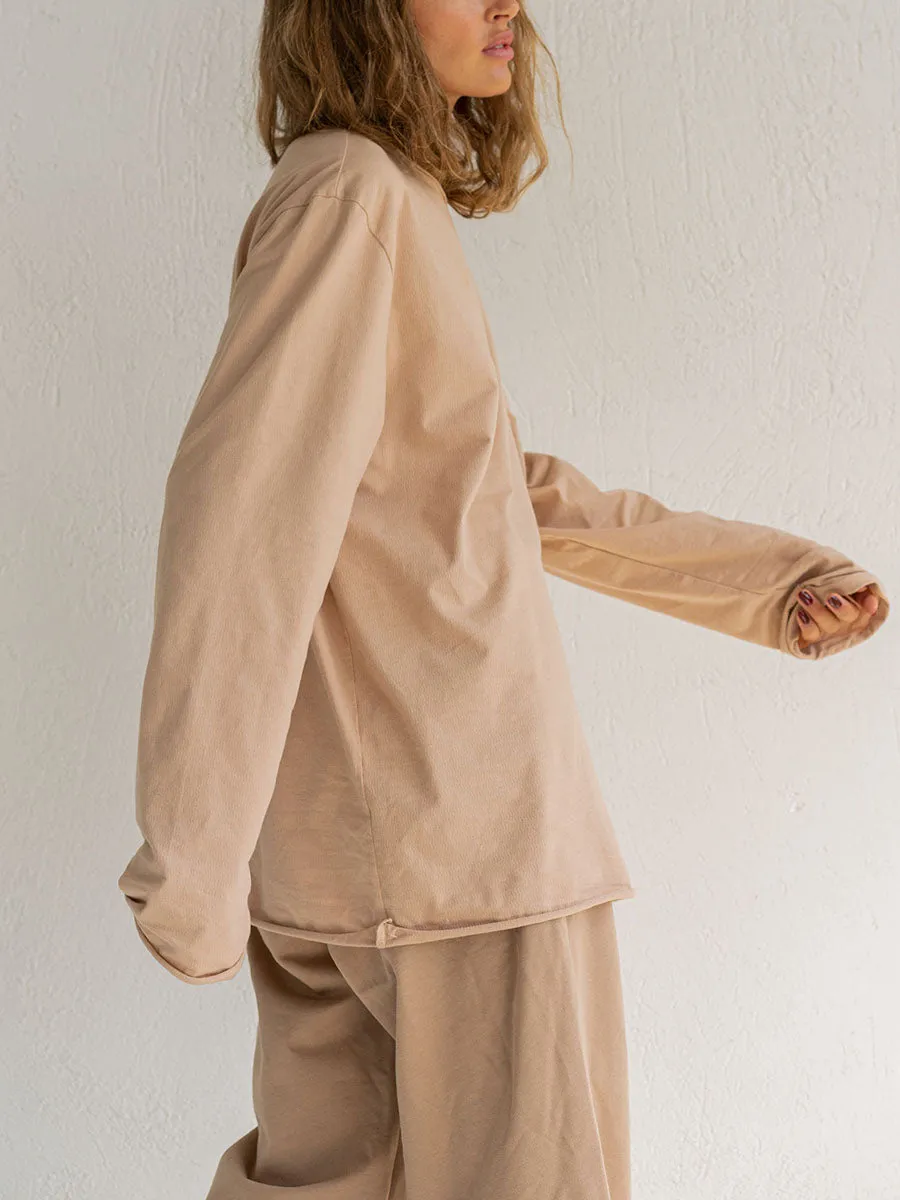 Fashion Casual Solid Color Loose Two-Piece Women'S Suit