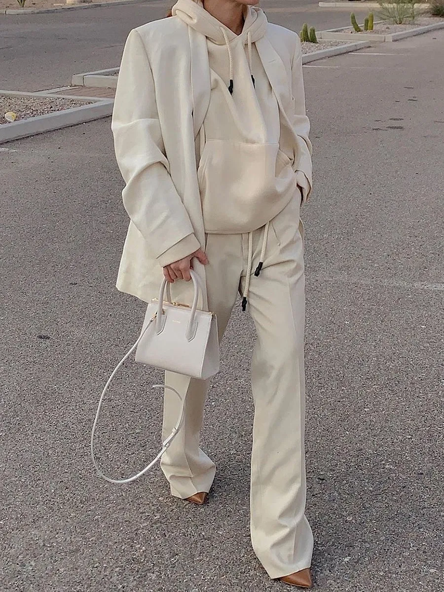 Fashion Hooded Casual Loose Two-piece Suit