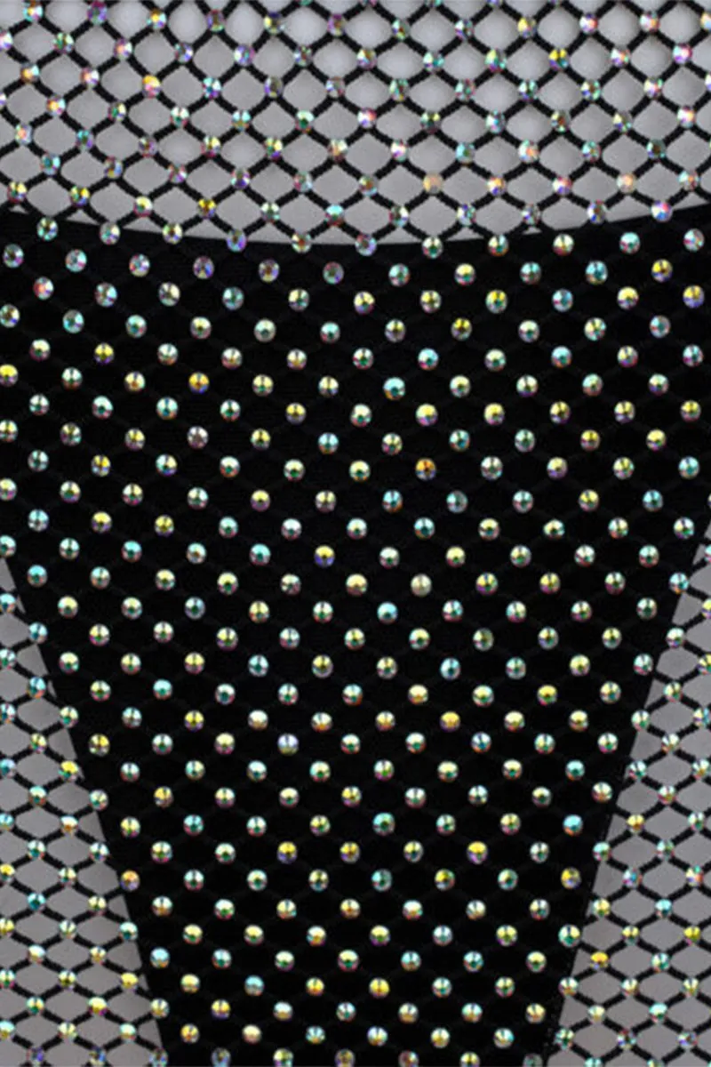 Fishnet Embellished Swimsuit Cover Up