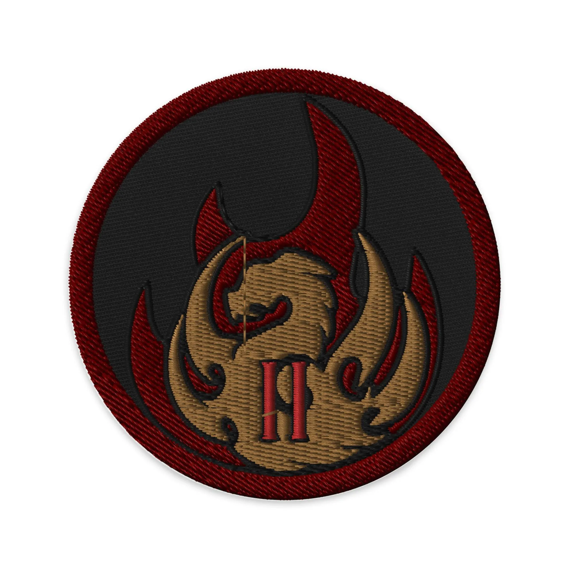 Flame Section Embroidered Patch