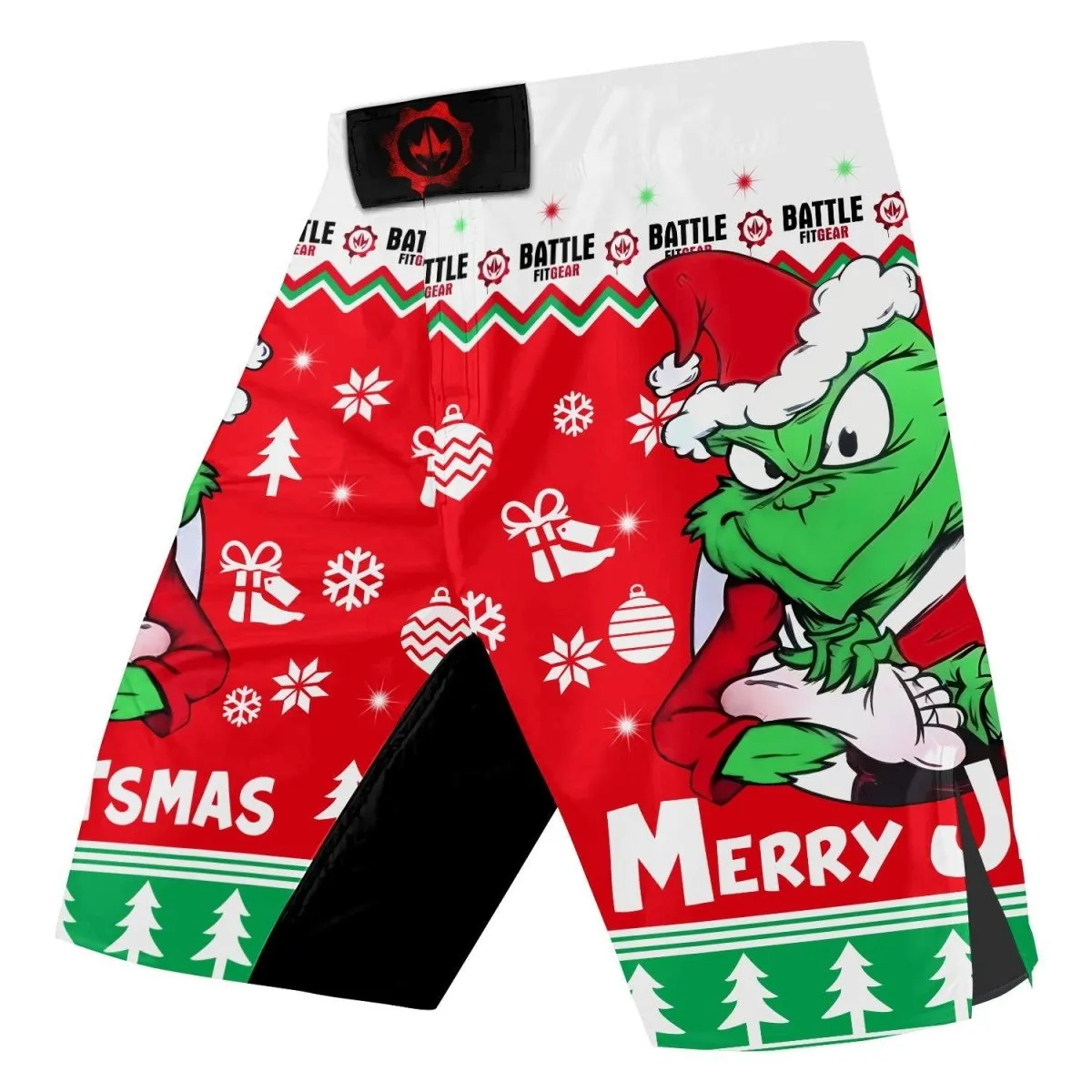 Funny Santa Grinch Fight Shorts