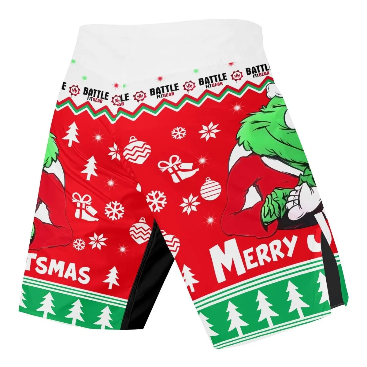 Funny Santa Grinch Fight Shorts