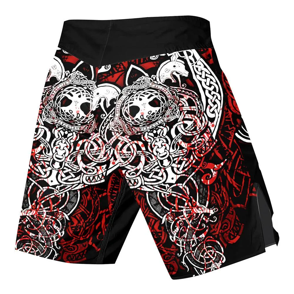 Geri & Freki Blood Tattoo Viking Fight Shorts