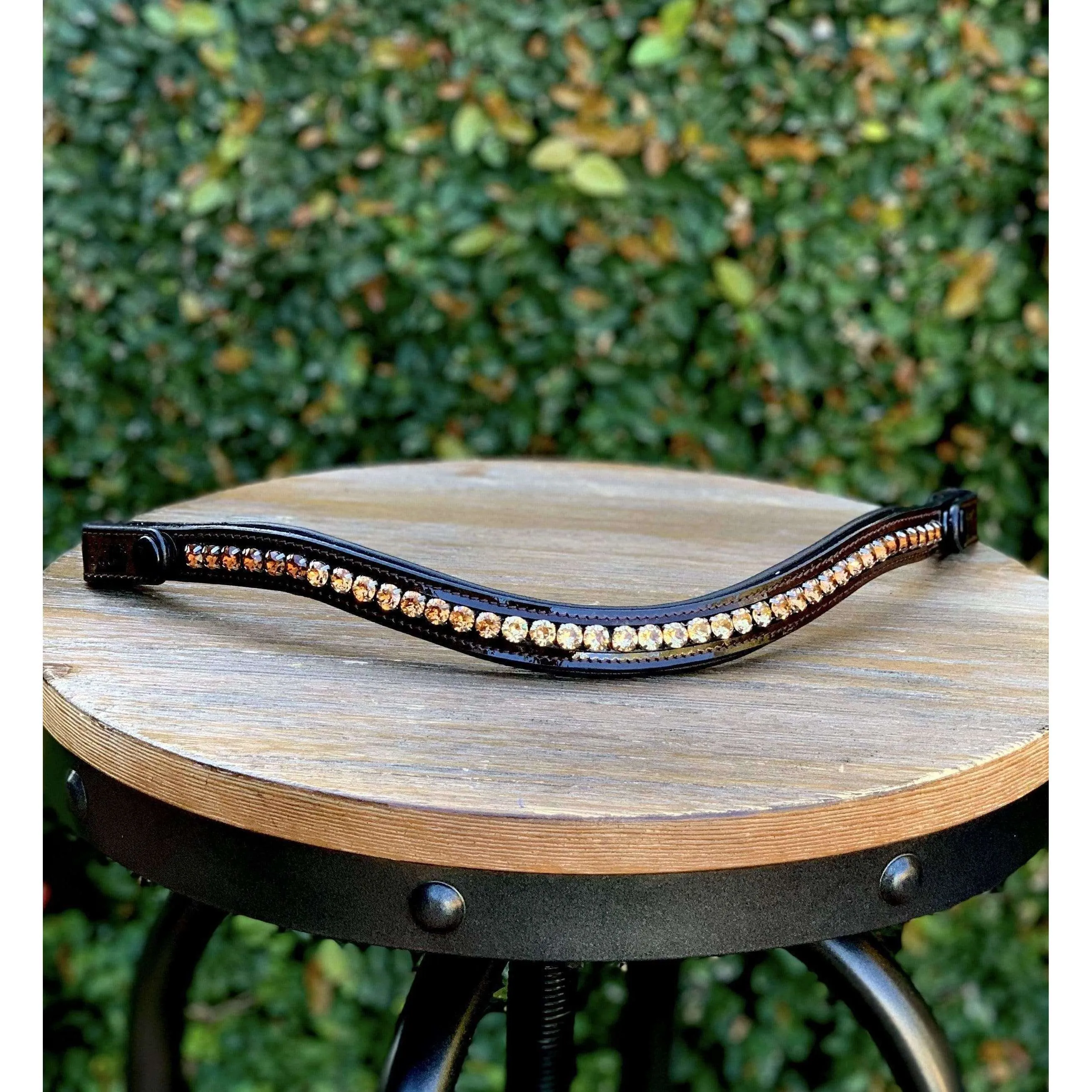 Halter Ego Crystal Patent Browband - Caramel Honey