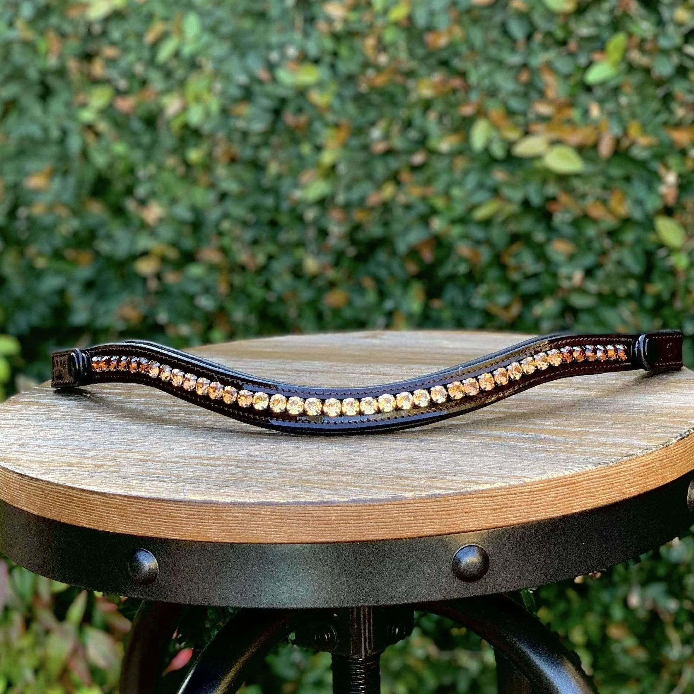 Halter Ego Crystal Patent Browband - Caramel Honey