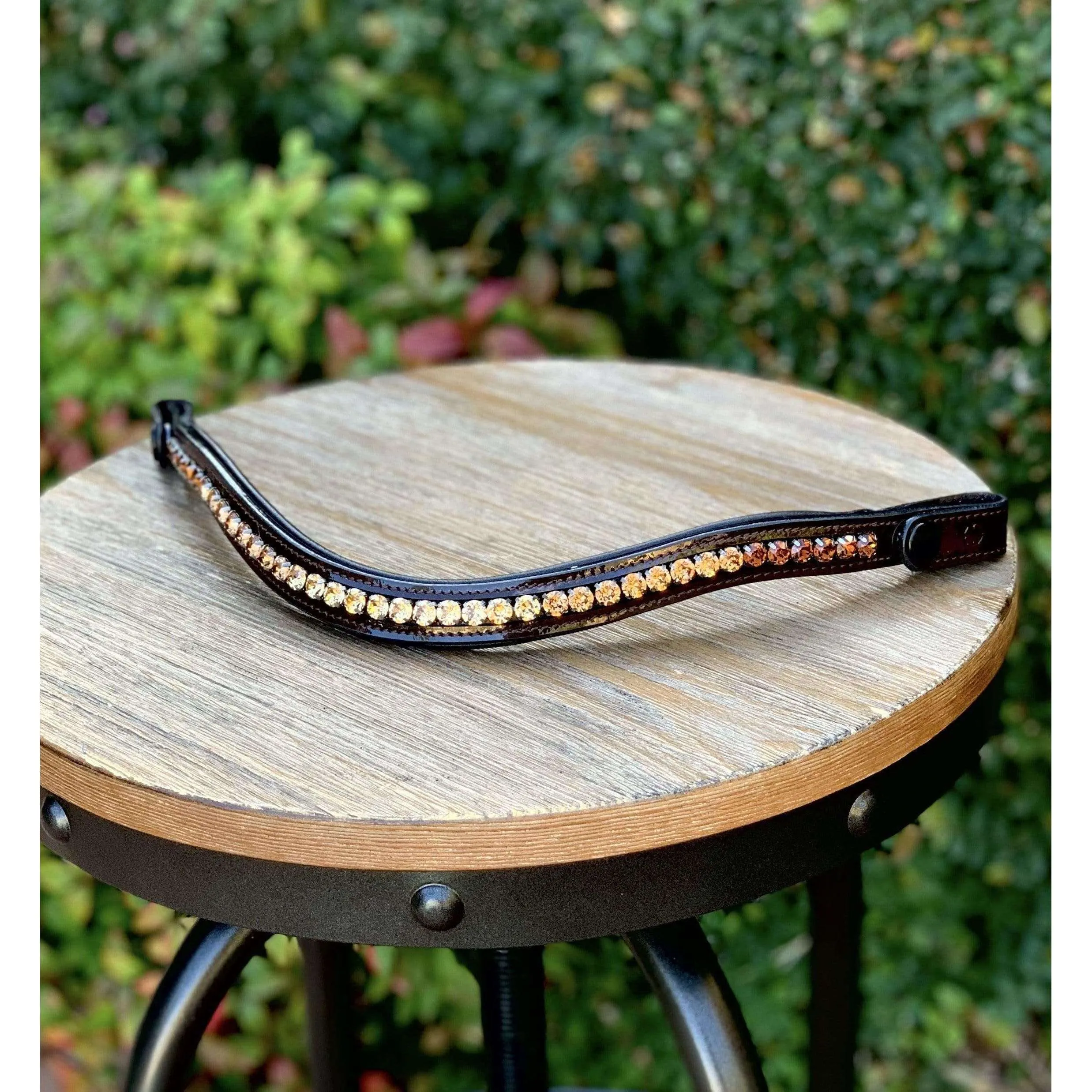 Halter Ego Crystal Patent Browband - Caramel Honey