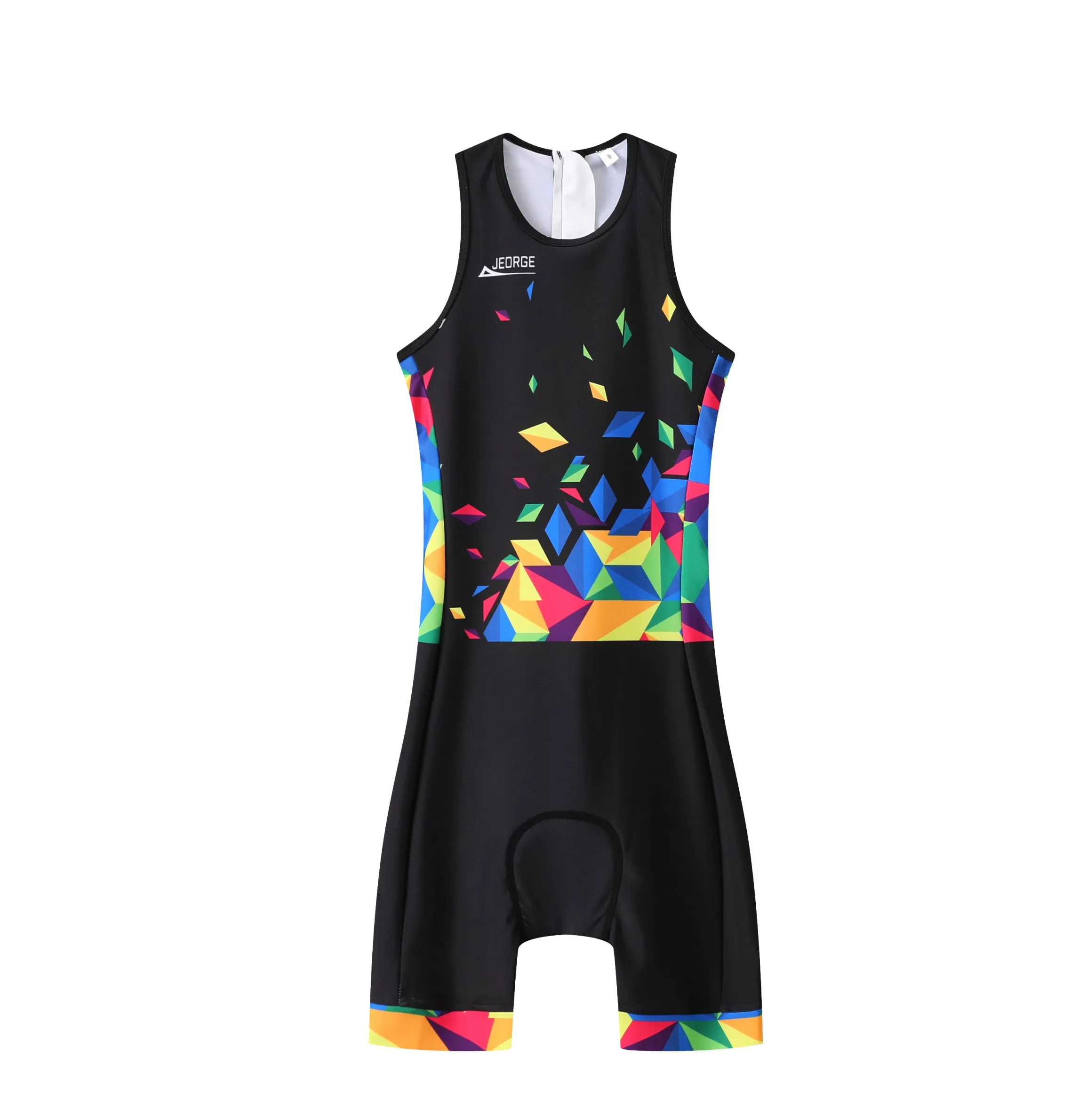 JEORGE Kids Junior Triathlon Suit, Ages 8 to 14, one piece racing suit