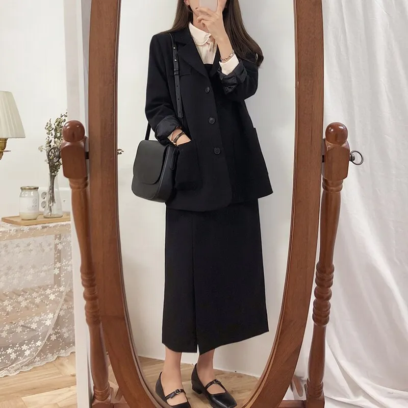 Joskka New  Summer Autumn Women's Dresses Sleeveless Fashionable Elegant Split Vintage High Waist Lady Wild Long Dresses DR1865