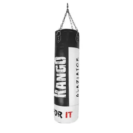 Kango Go Easy Martial Arts 120 CM 40 KG Leather Boxing MMA Black White Punching Bag [WS]