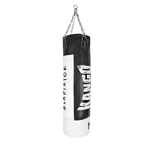 Kango Go Easy Martial Arts 120 CM 40 KG Leather Boxing MMA Black White Punching Bag [WS]