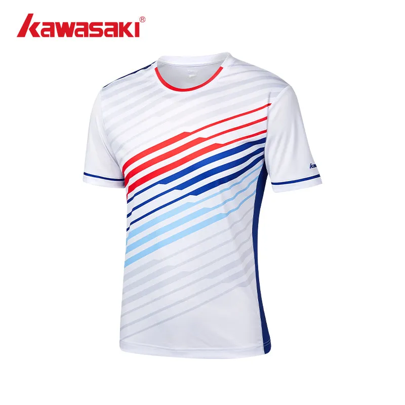 Kawasaki Mens badminton T Shirt K1C02-A1929-1 White/Green