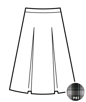 Kick Pleat Skirt - Plaid #61