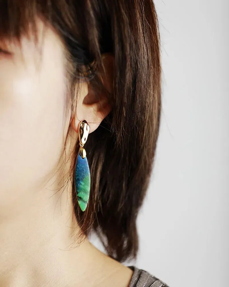 Long Stones Stud Earnings Collection