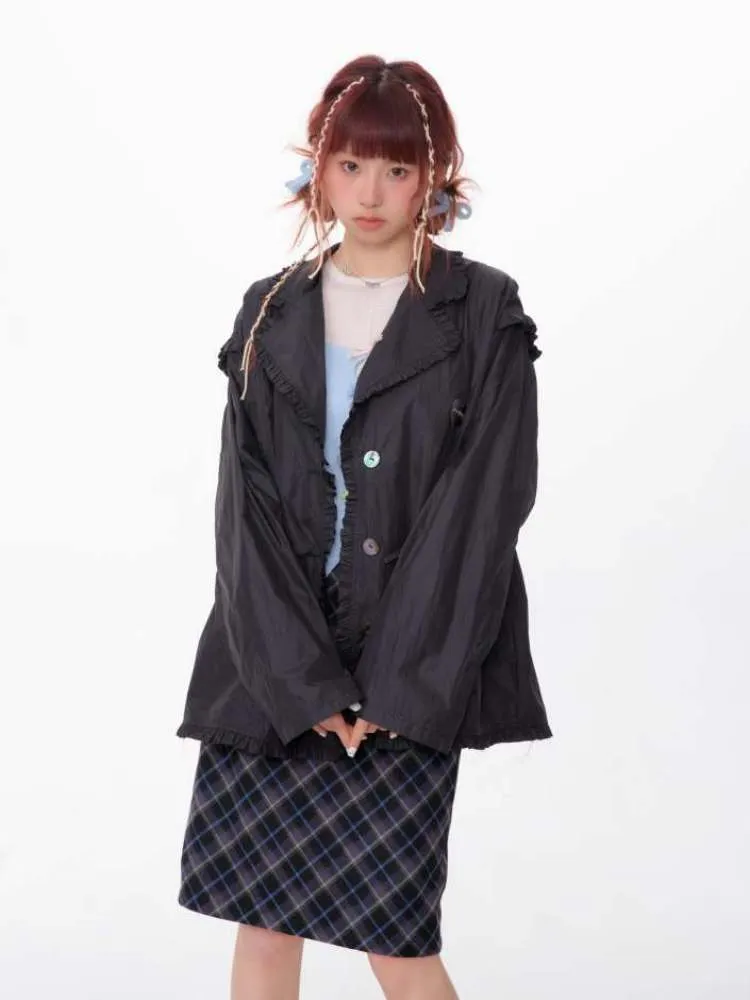 Loose Waist Drawstring Windbreaker【s0000007146】