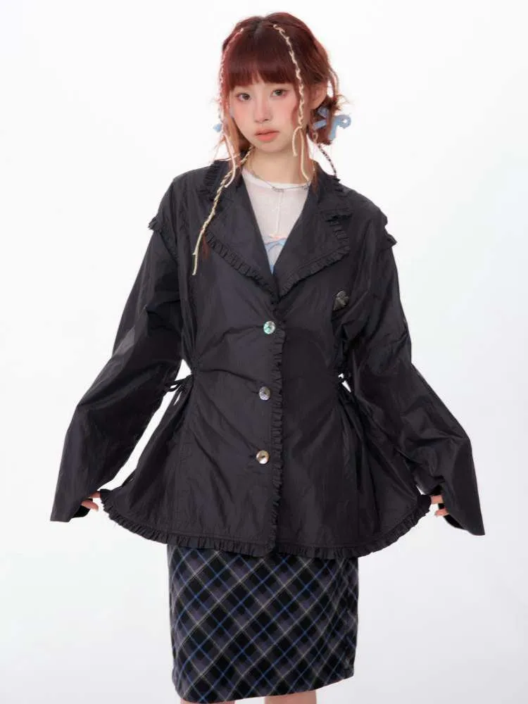 Loose Waist Drawstring Windbreaker【s0000007146】