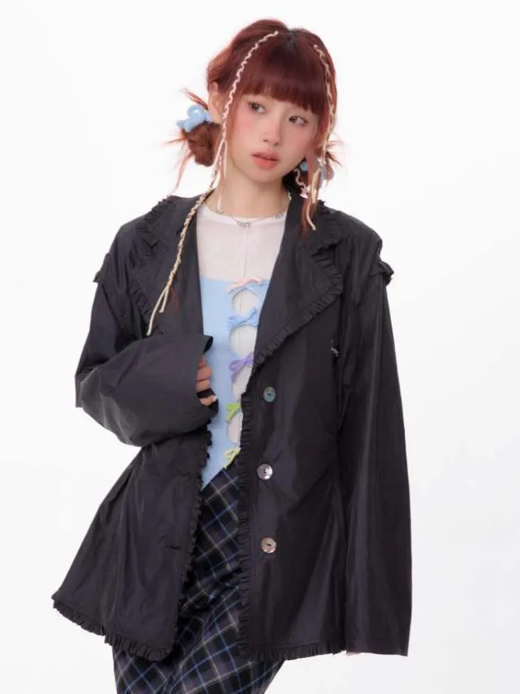 Loose Waist Drawstring Windbreaker【s0000007146】