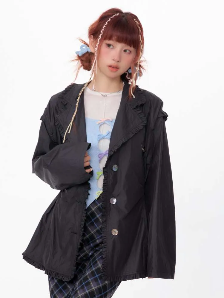 Loose Waist Drawstring Windbreaker【s0000007146】
