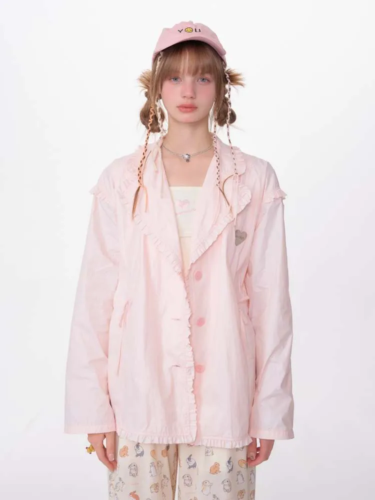 Loose Waist Drawstring Windbreaker【s0000007146】
