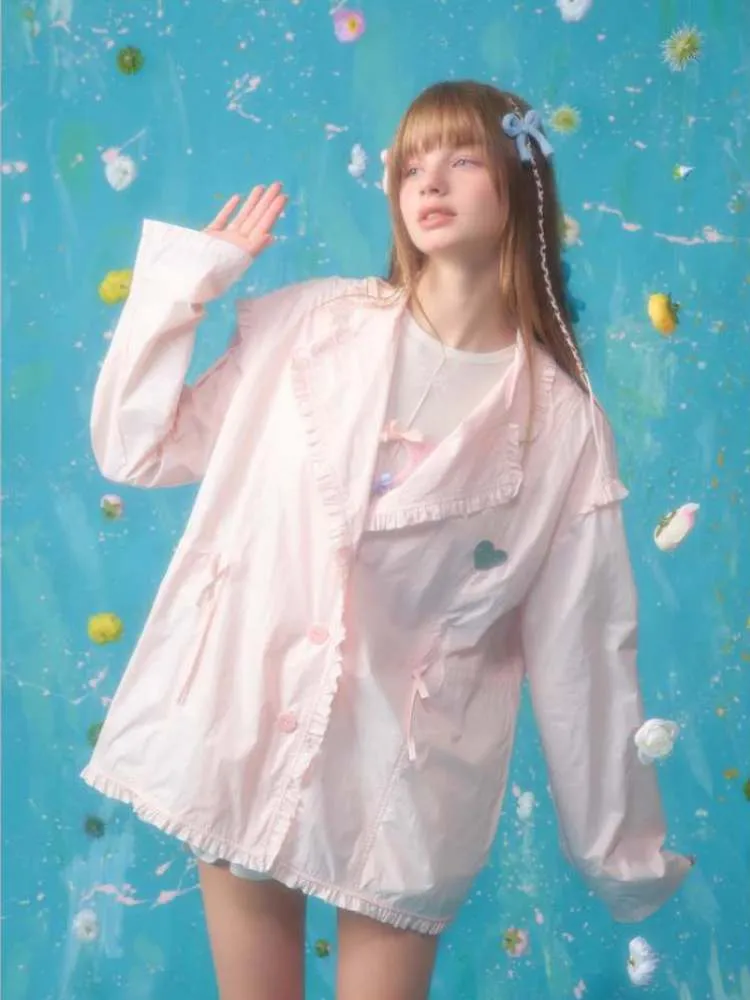 Loose Waist Drawstring Windbreaker【s0000007146】
