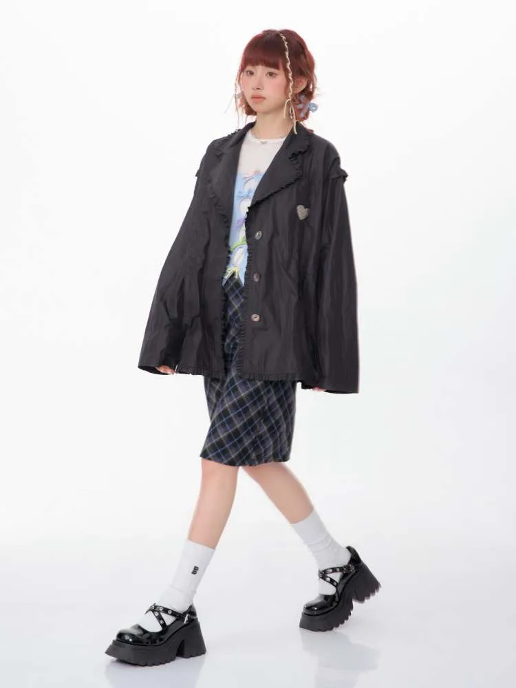 Loose Waist Drawstring Windbreaker【s0000007146】