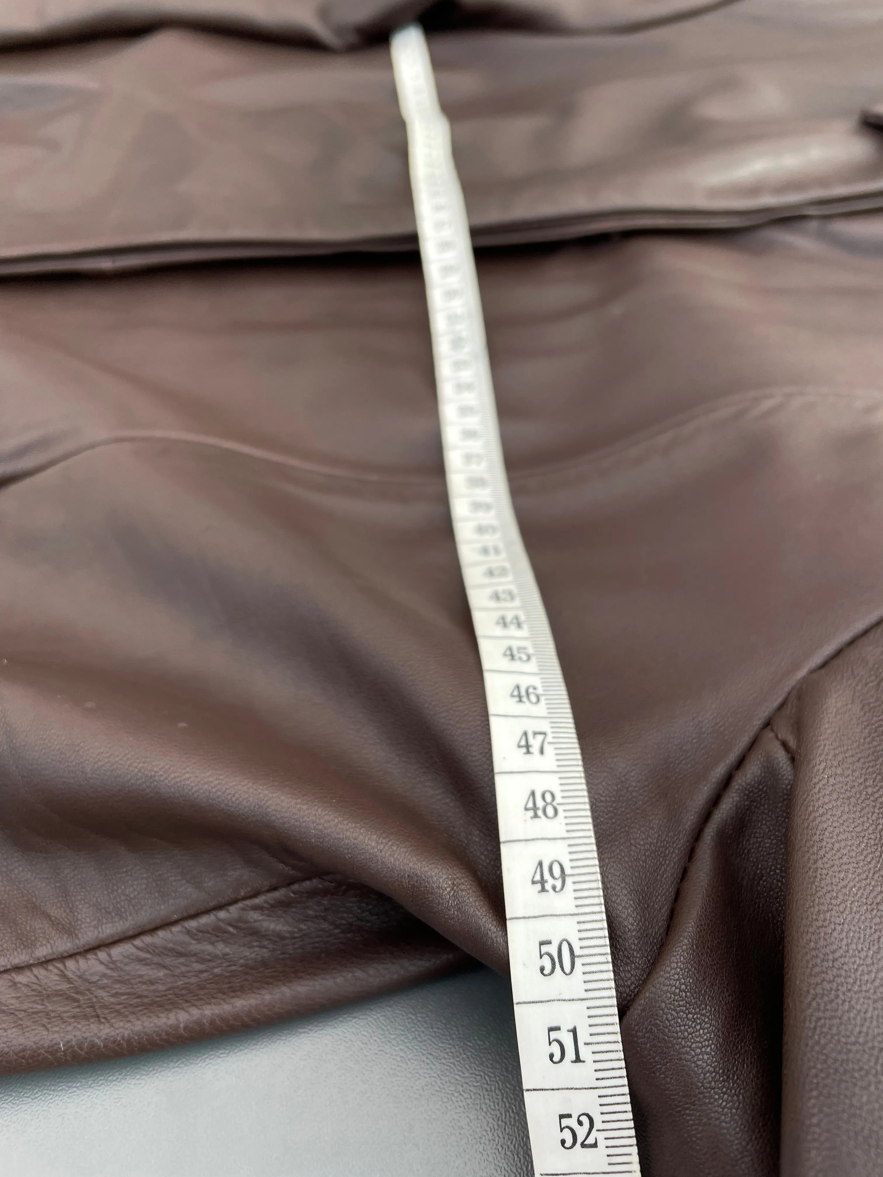 M&S Leather Coat Size 12