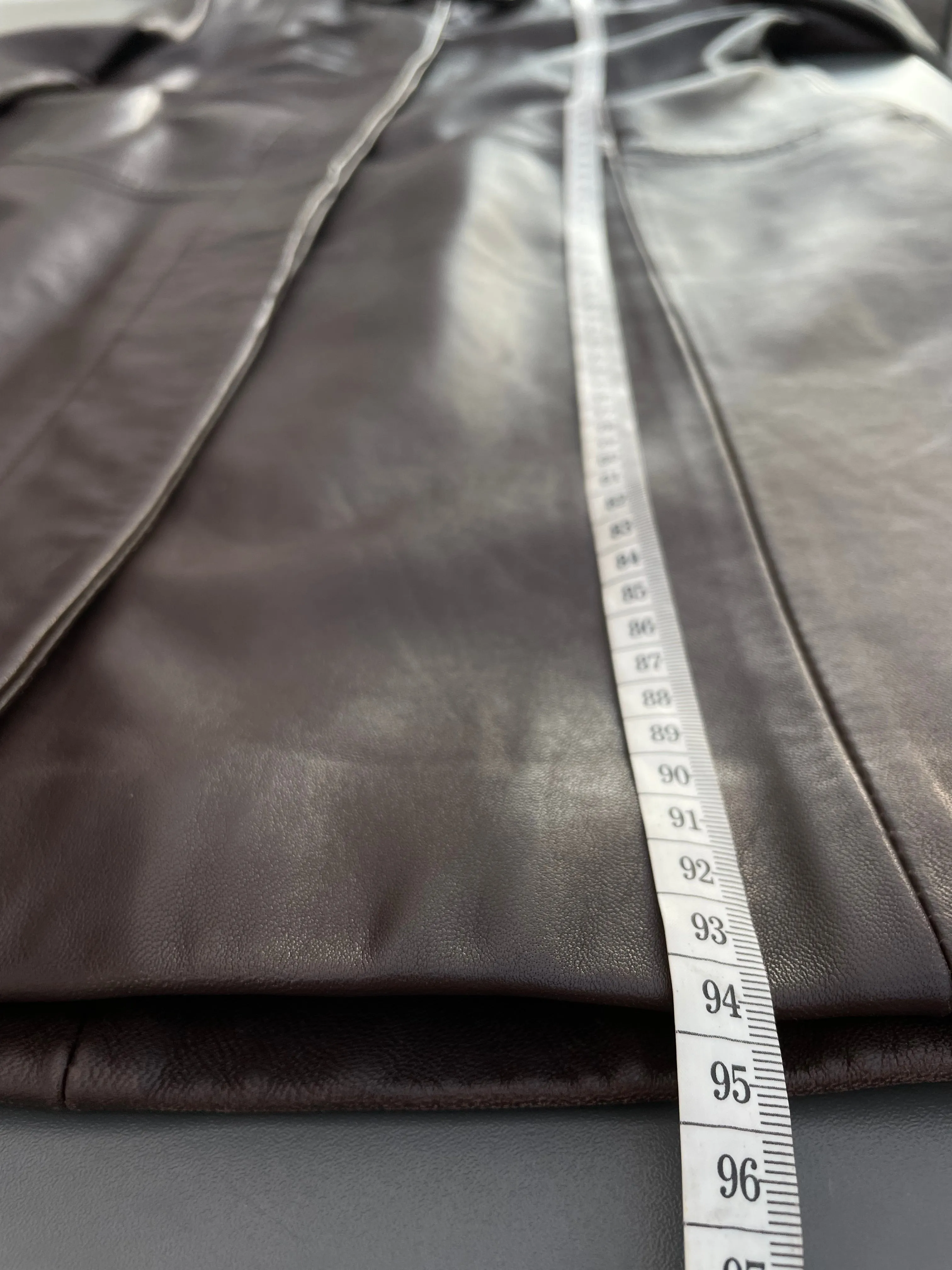 M&S Leather Coat Size 12
