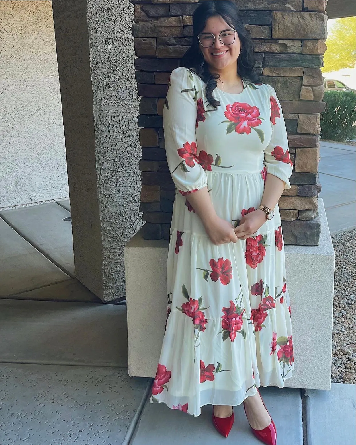 Marbella Ivory Rose Maxi Dress