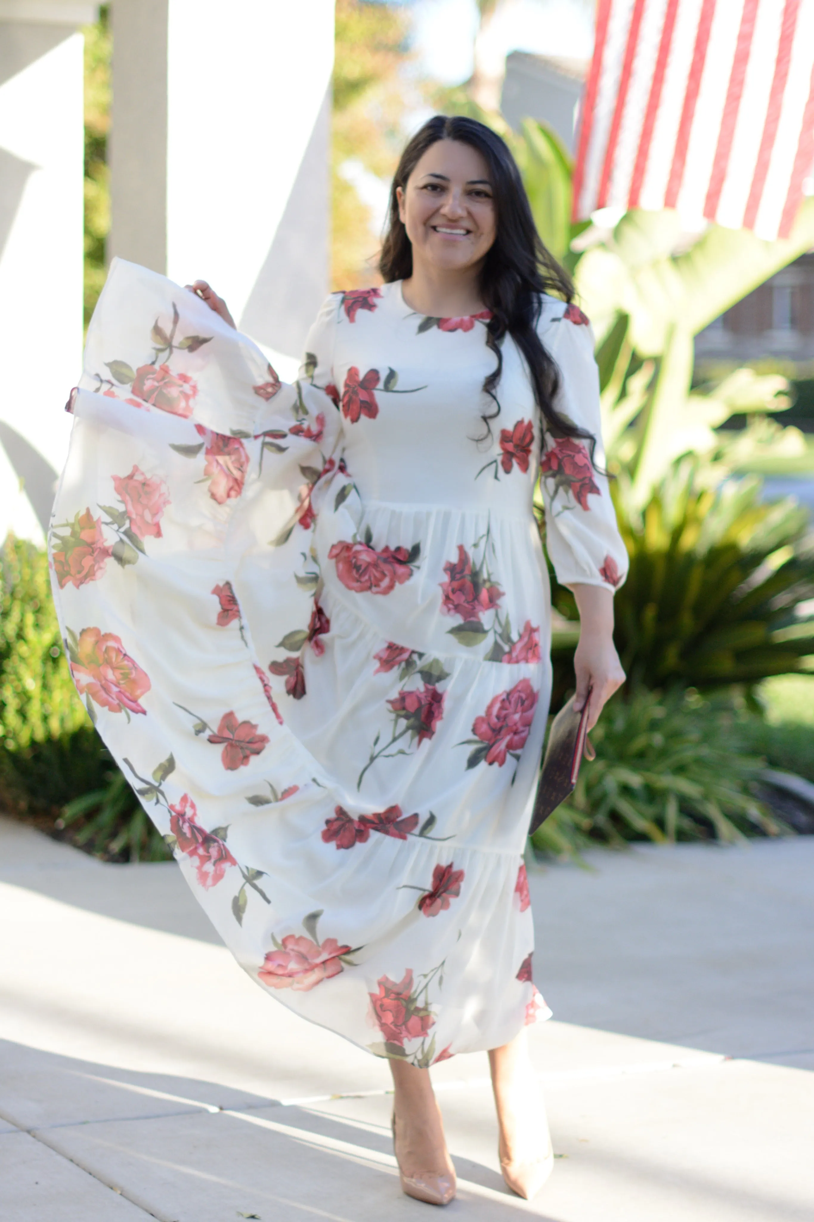 Marbella Ivory Rose Maxi Dress