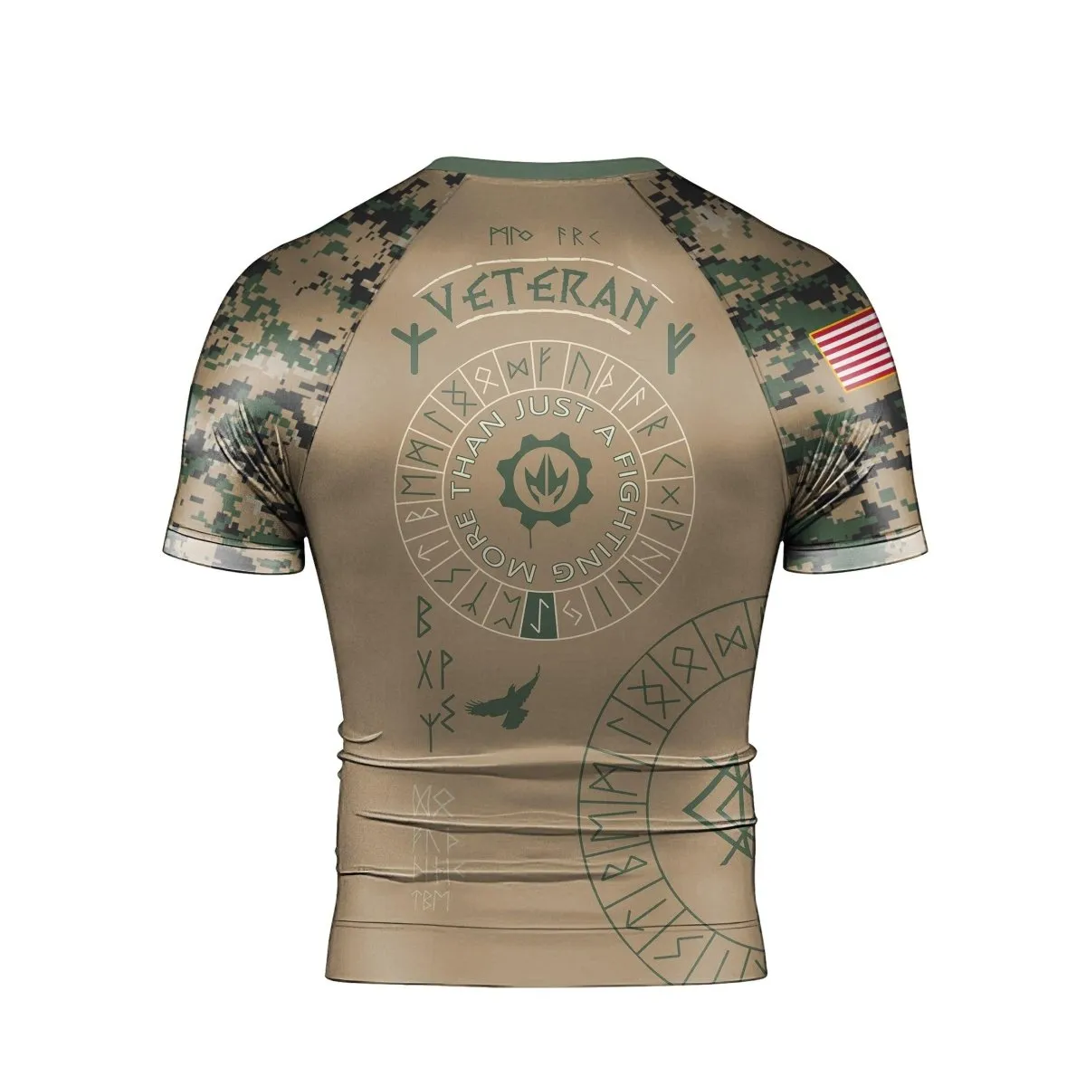 Marine Veteran Viking Men's Short Sleeve Rash Guard