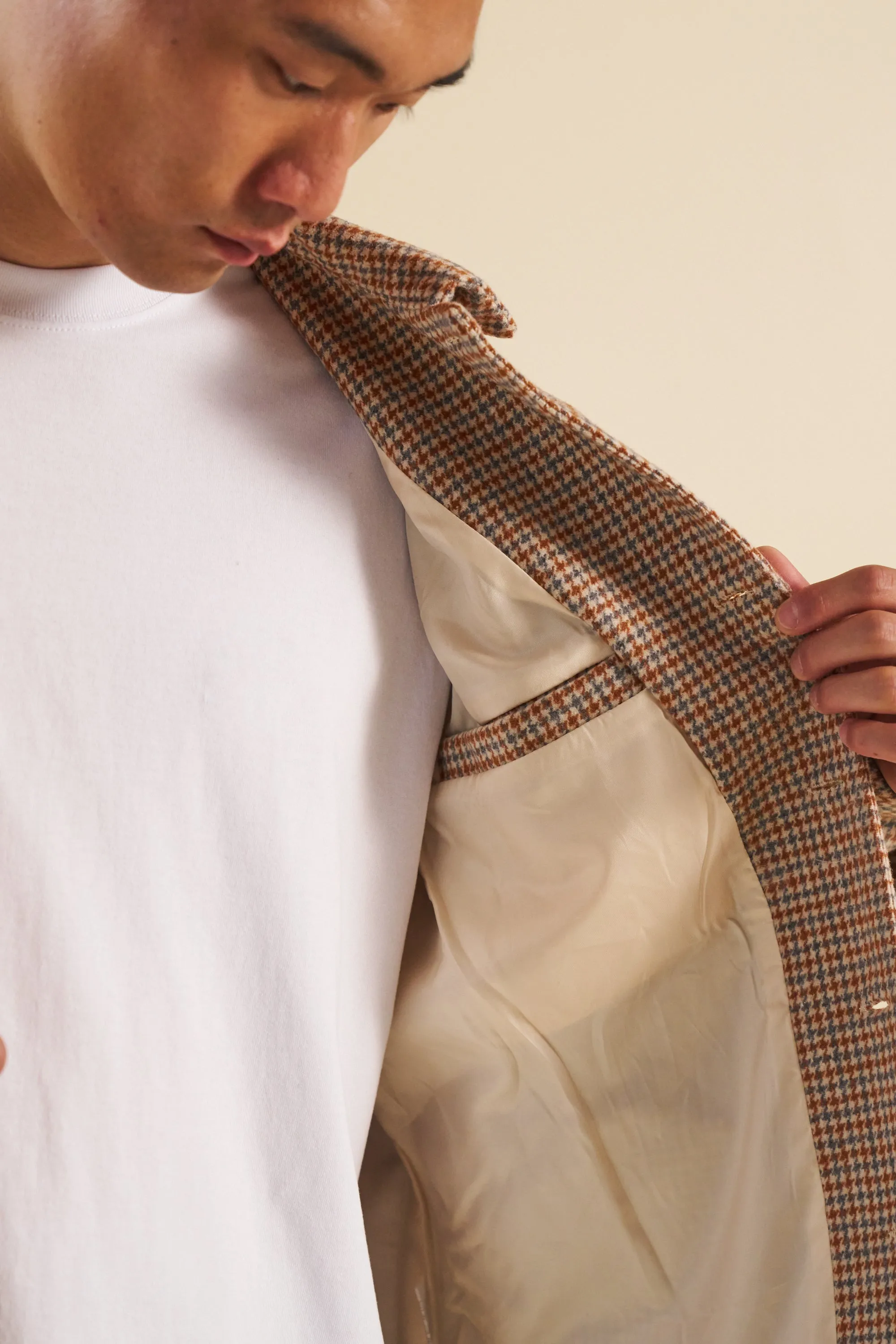 MAXIM DOGTOOTH WOOL COACH JACKET