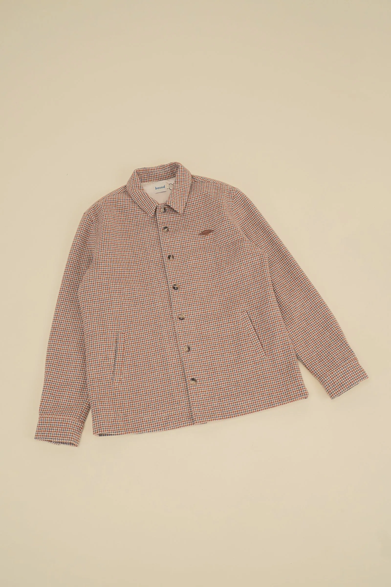 MAXIM DOGTOOTH WOOL COACH JACKET