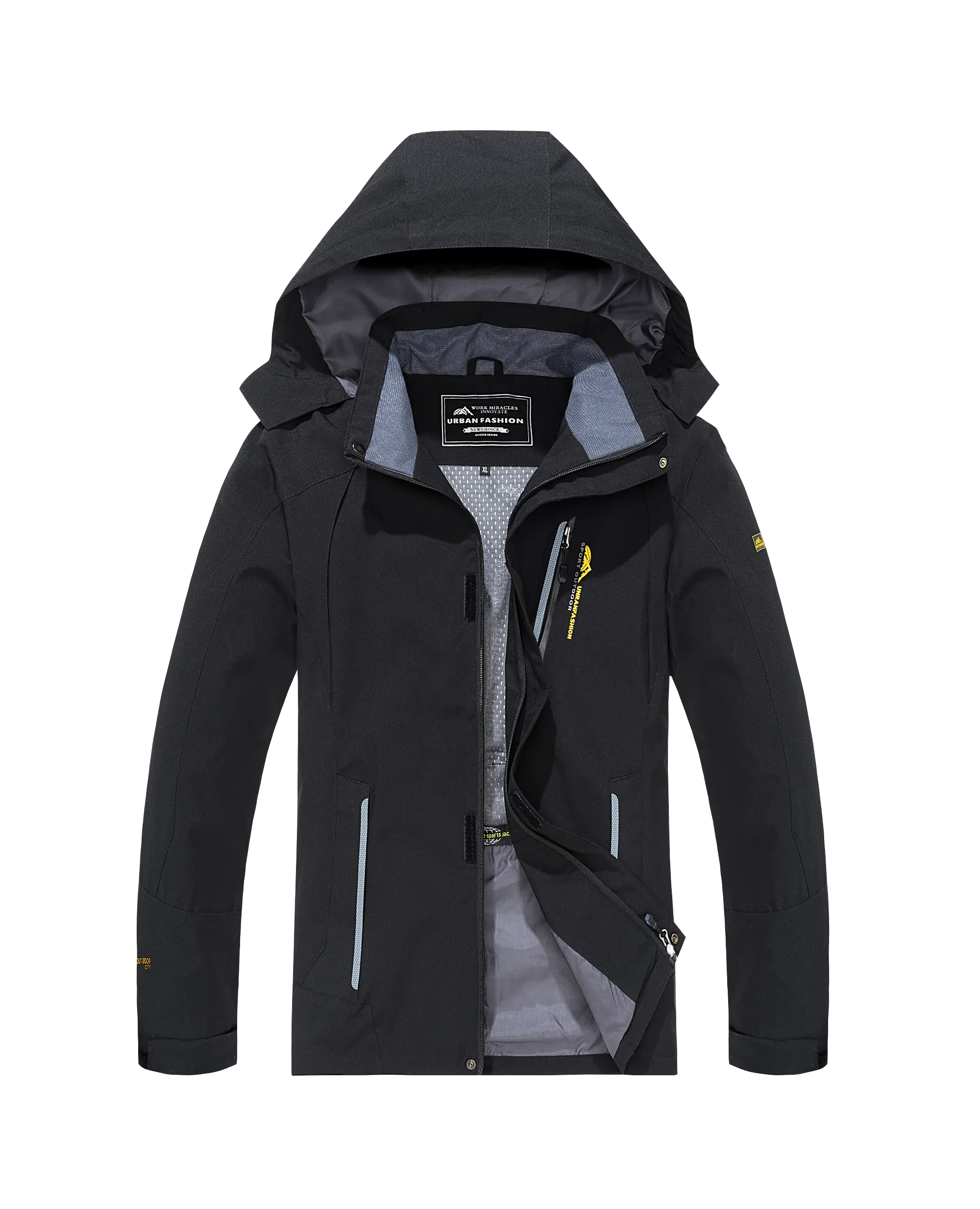Men's Waterproof Hiking Jacket Large Size Windproof Windbreaker Camping Hunting Running Trekking Fishing Coat Men Outdoor