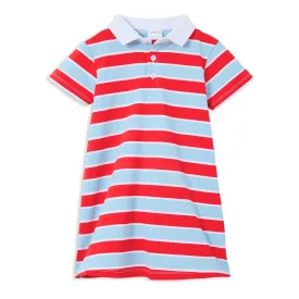 Milky Red Stripe Rugby Dress