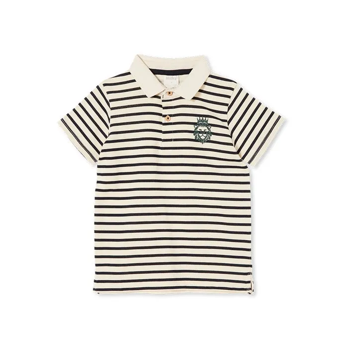 Milky Stripe Polo