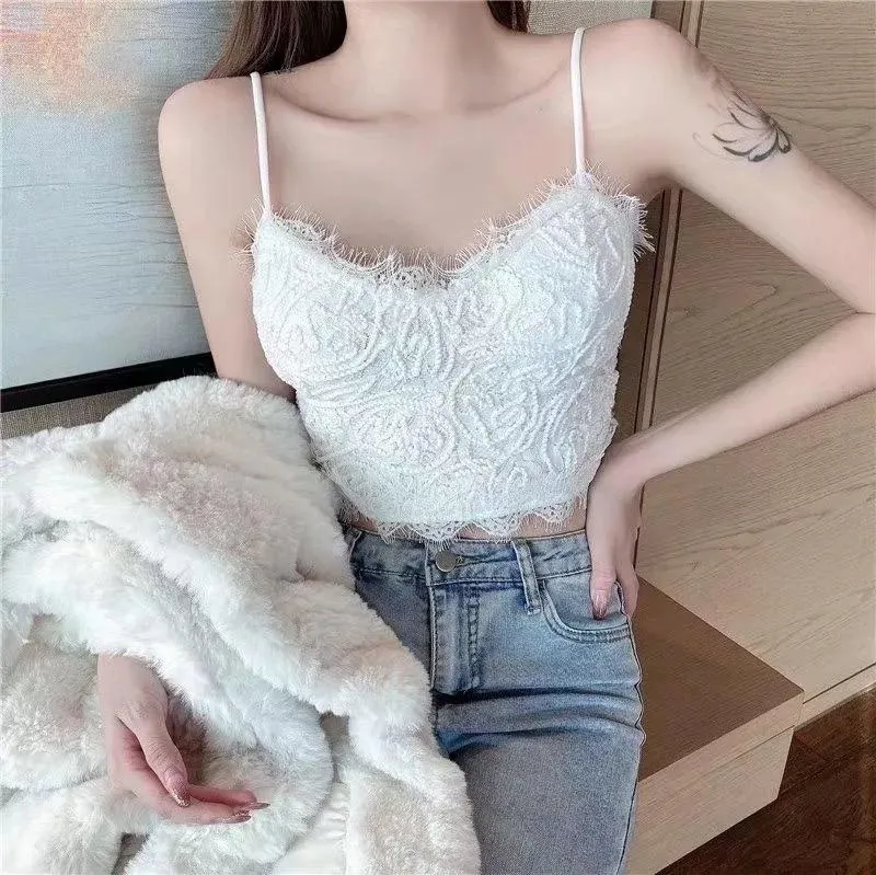 Miranda lace cropped Bustier Tops