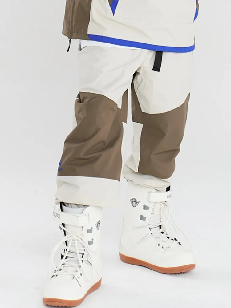 NANDN Colorblock Narrow Mouth Ski Snow Pants - Unisex
