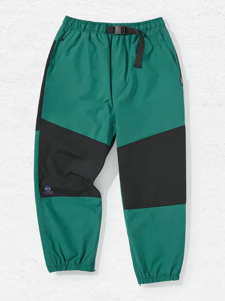 NANDN Colorblock Narrow Mouth Ski Snow Pants - Unisex